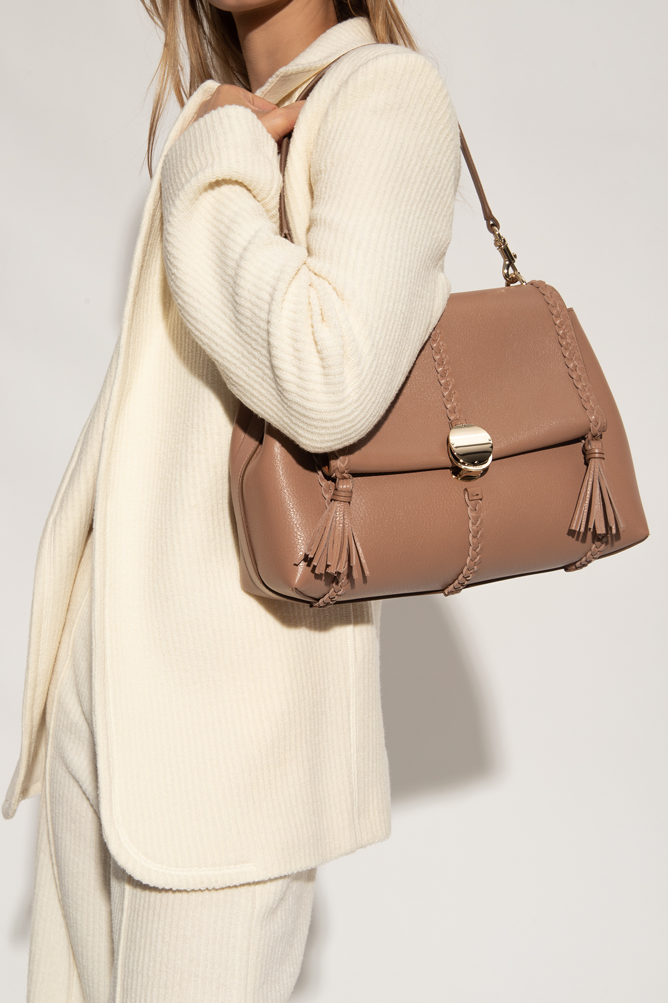 【Chloe】Penelope Medium’ shoulder bag brown Chloé Penelope Medium Soft Leather Shoulder Bag